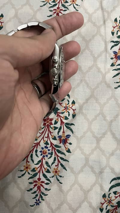 Rolex Cosmograph Daytona Style Stainless Steel Chronograph Watch