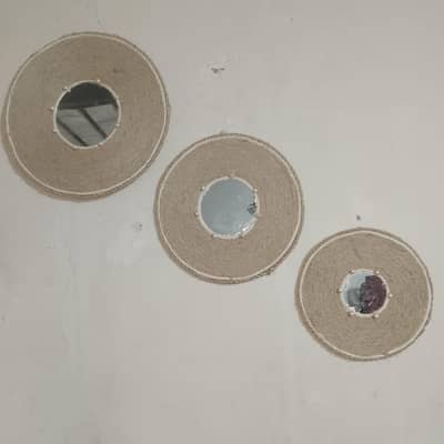 Handmade Wall Hanging Set (3 Pieces) | Mirror Wall Decor