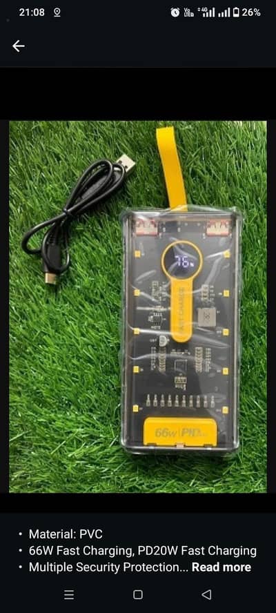 power bank and wacth