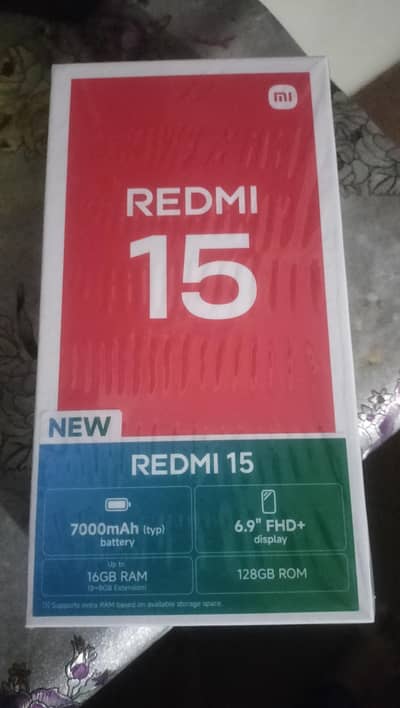 redmi 15 brand new just box open