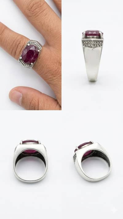 100% pure silver  ring