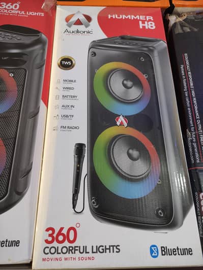 Audionic Hummer H8 Blue Tooth Sounds System Speaker  Final 10500