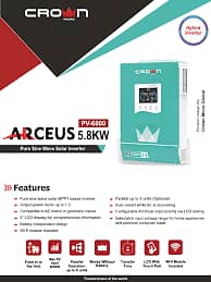 Crown, Hybrid Inverter, Arceus 5.8KW, IP21