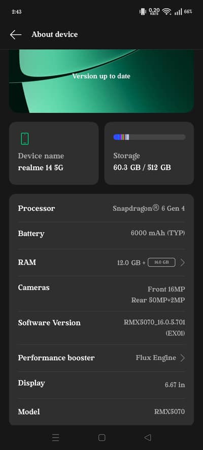 realme 14 5g 12+12/512