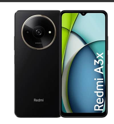 Redmi a3x 64 gb black colour with original box and charger