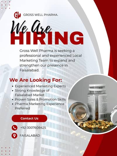 Required Local Marketing person in Faisalabad