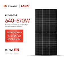 Longi, Hi-Mo, X10, 640-645W, Monofacial, Bifacial, Solar Panel