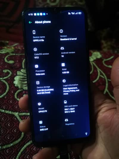 Oppo 4GB ram  64 rom  dull sim