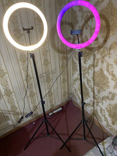RGB 26 CM Professional LED Ring Light With 7 FT Tripod Stand