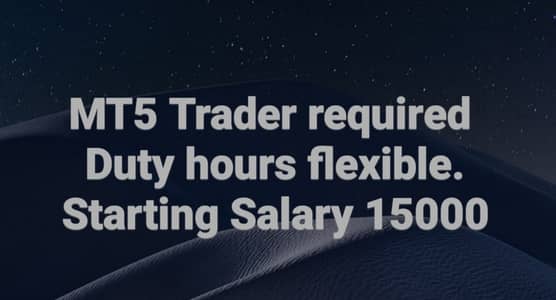 FX trader required with experience.