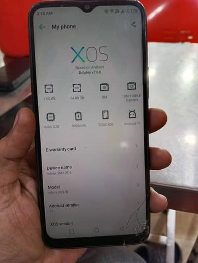Infinix smart 5 3gb 64gb  approved