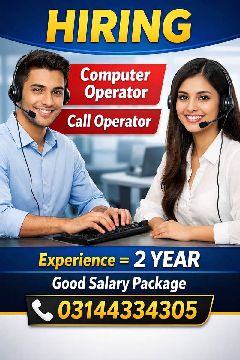 Computer operator | Call operator required 0