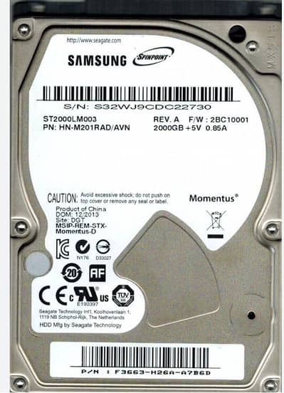 2TB LAPTOP HARD DRIVE