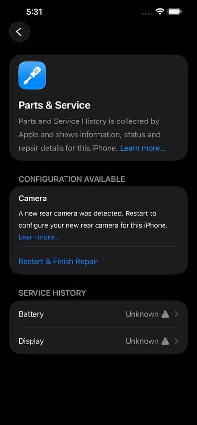 13pro max 128 factory panel change