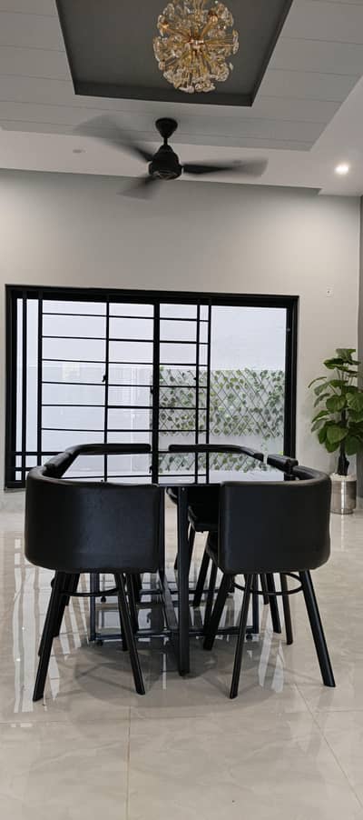 Black Glass Dining Table