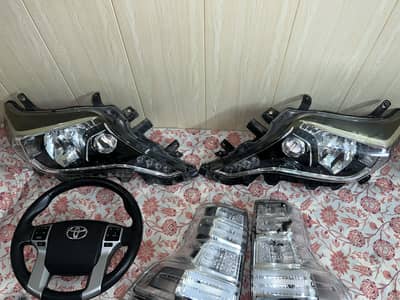 toyota prado 2016 steering wheel, head light's,back lights