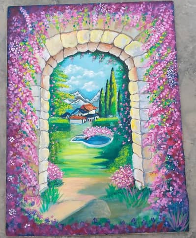 Handmade Colorful Landscape Painting – Decorative Wall Art