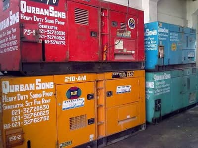 Generator on Rent 10 KVA to 350 KVA | Best Rates Karachi