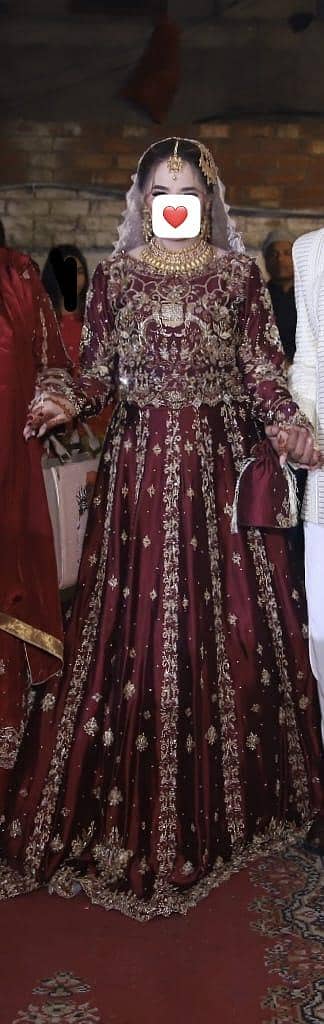 Mehroon bridal dress for sale