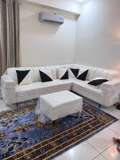 White L Shape Sofa 7 Seater – Brand New Condition