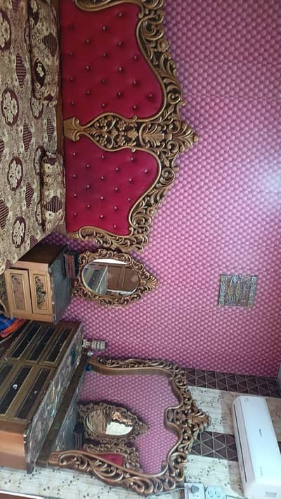 bed dressing 2 side table with matress desing table