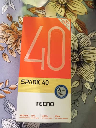 Tecno spark 40 just open box