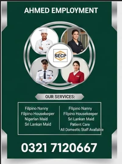 Maids / House Maids / cook / House chef / Baby Sitter maid available