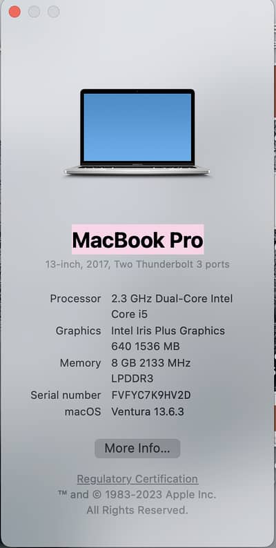 Macbook Pro,8GB,250 GB SSG