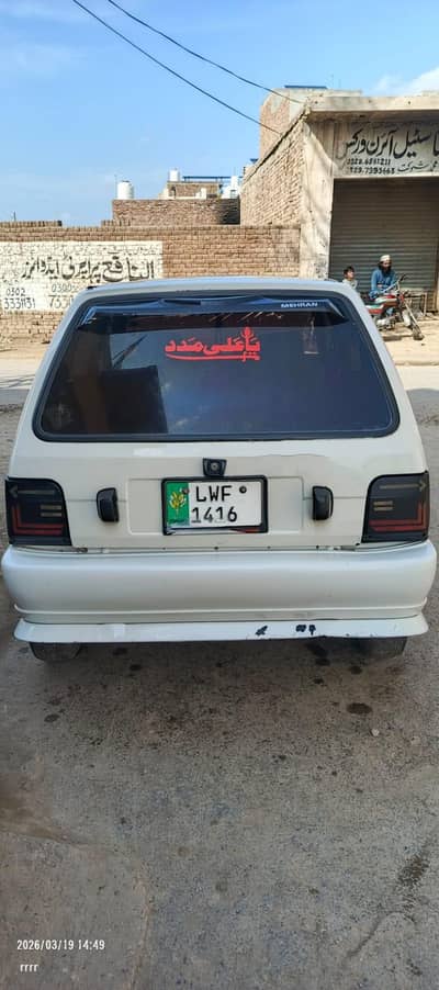 Mehran car Lahore no Ac/Hetur White colour  led tuch screen