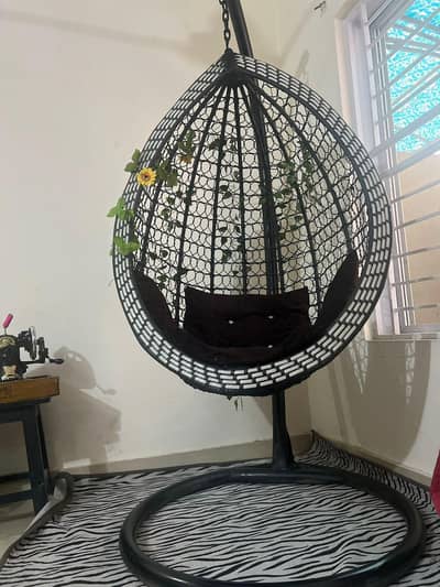 hanging egg swing chair with cushion