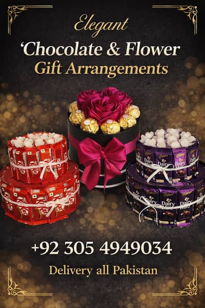 Elegant Chocolate & Flower Gift Arrangements