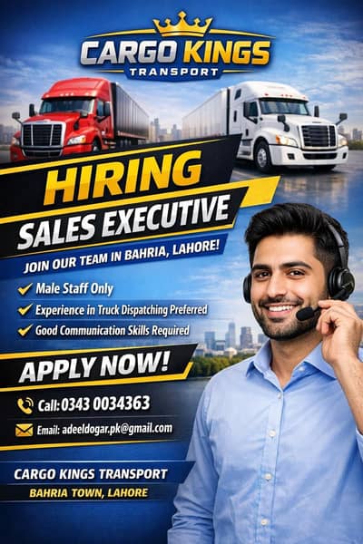 Hiring Sales person for Truck Dispatching Job.