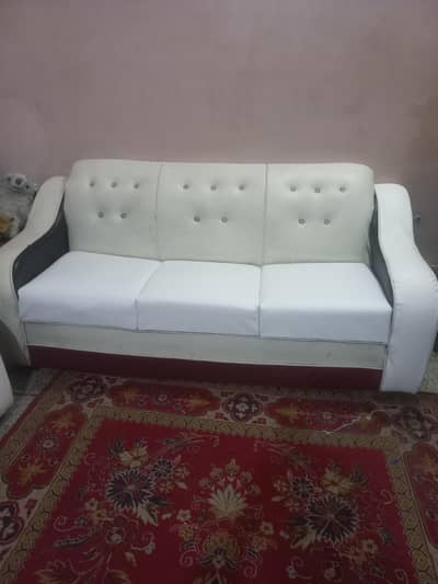 sofa Set white color seats recently changed