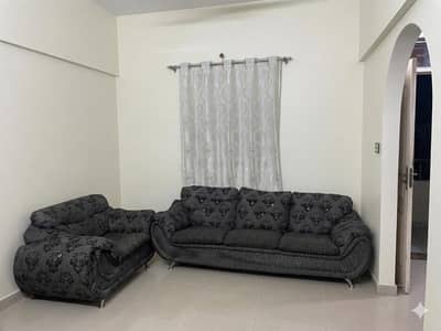 Premium 5 Seater Black & Charcoal Scroll Arm Sofa Set (3+1+1)