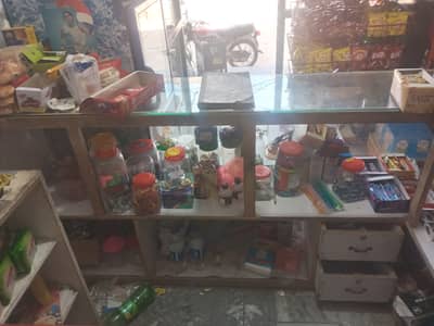 Shop Counter wooden and Glass for sale