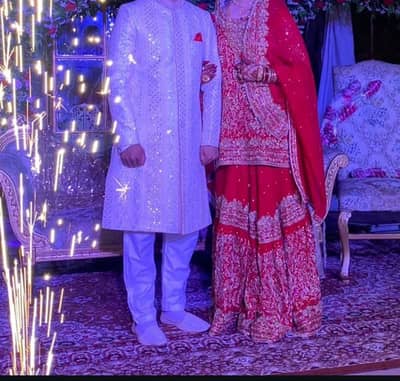 sherwani with kulla and khussa