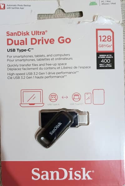 I am selling my SanDisk Dual Drive Go 128GB USB Type-C Flash Drive.
