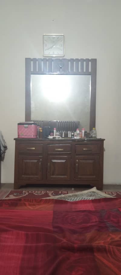 King size double bed side tables and dressing table for urgent sale.