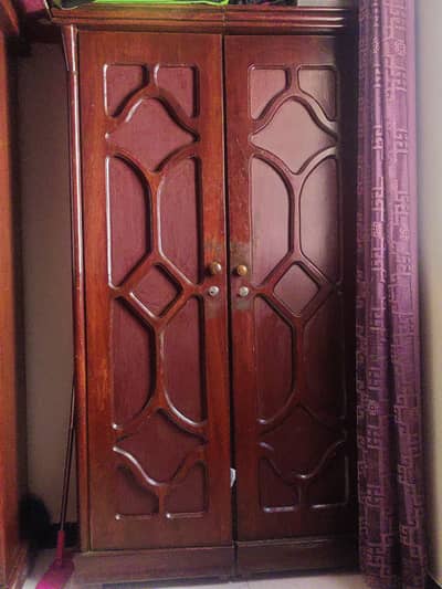2 door wooden cupboard