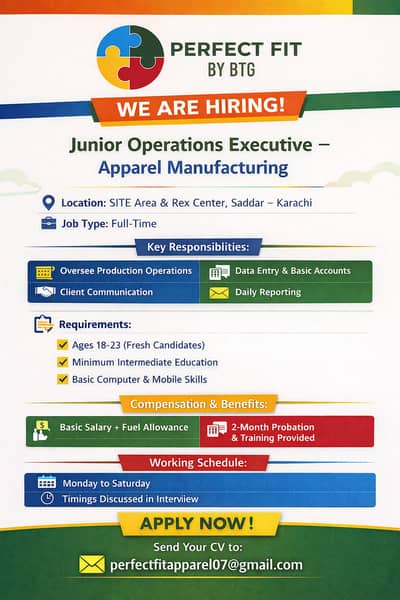 Hiring Junior Operations Excecutive