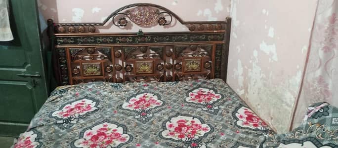 Double bed with master mattress and Two side tables