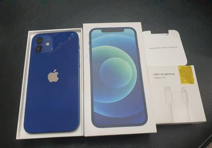 Iphone 12 PTA Approved 128 Gb Good condition  with box cable cover