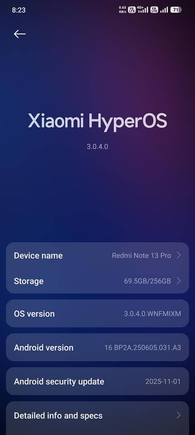 Redmi Note 13 Pro 4g 8/256  Original Box No charger