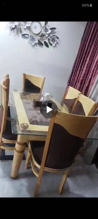 1 table and 6 chairs