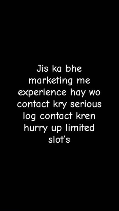 Online Marketing kay liye   5 boys and 5 girls urgent chahye hurry up