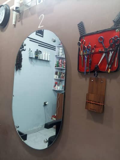Salon Mirror (3) with full Setup For Sale