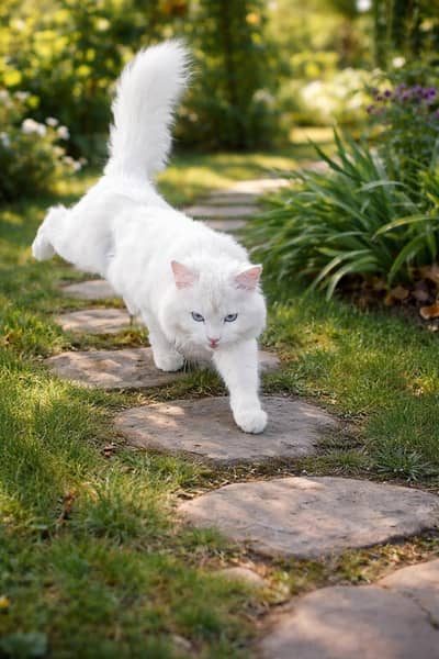 Healthy long hair white Persian cat for urgent sale