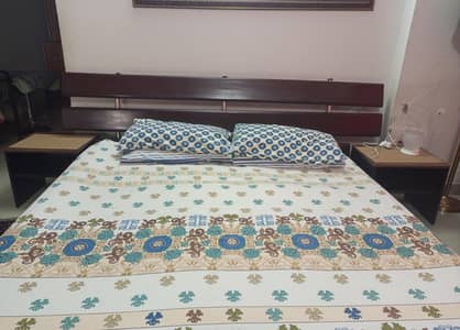 Wooden king size bed