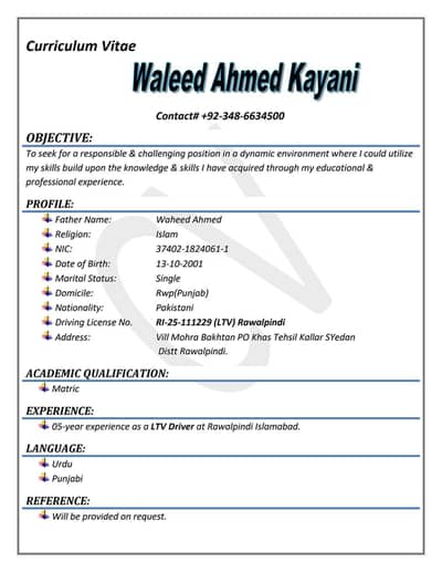 i need a driver job and LTV license is availableI