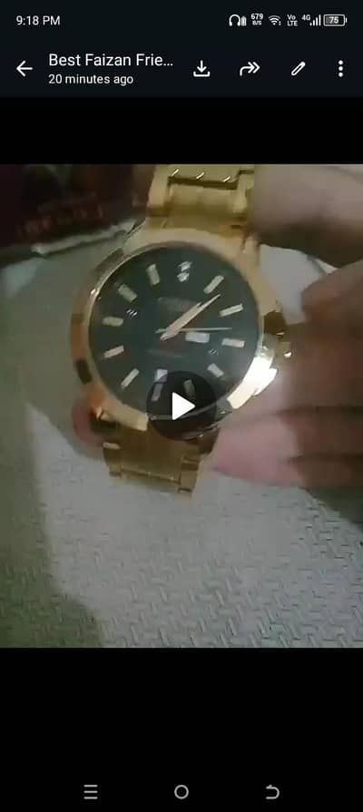 New watch golden colour citizen  water restaurant